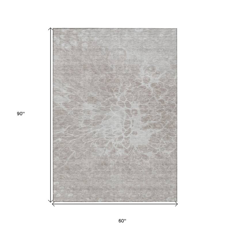 HomeRoots Abstract Transitional Rectangle Outdoor Rug
