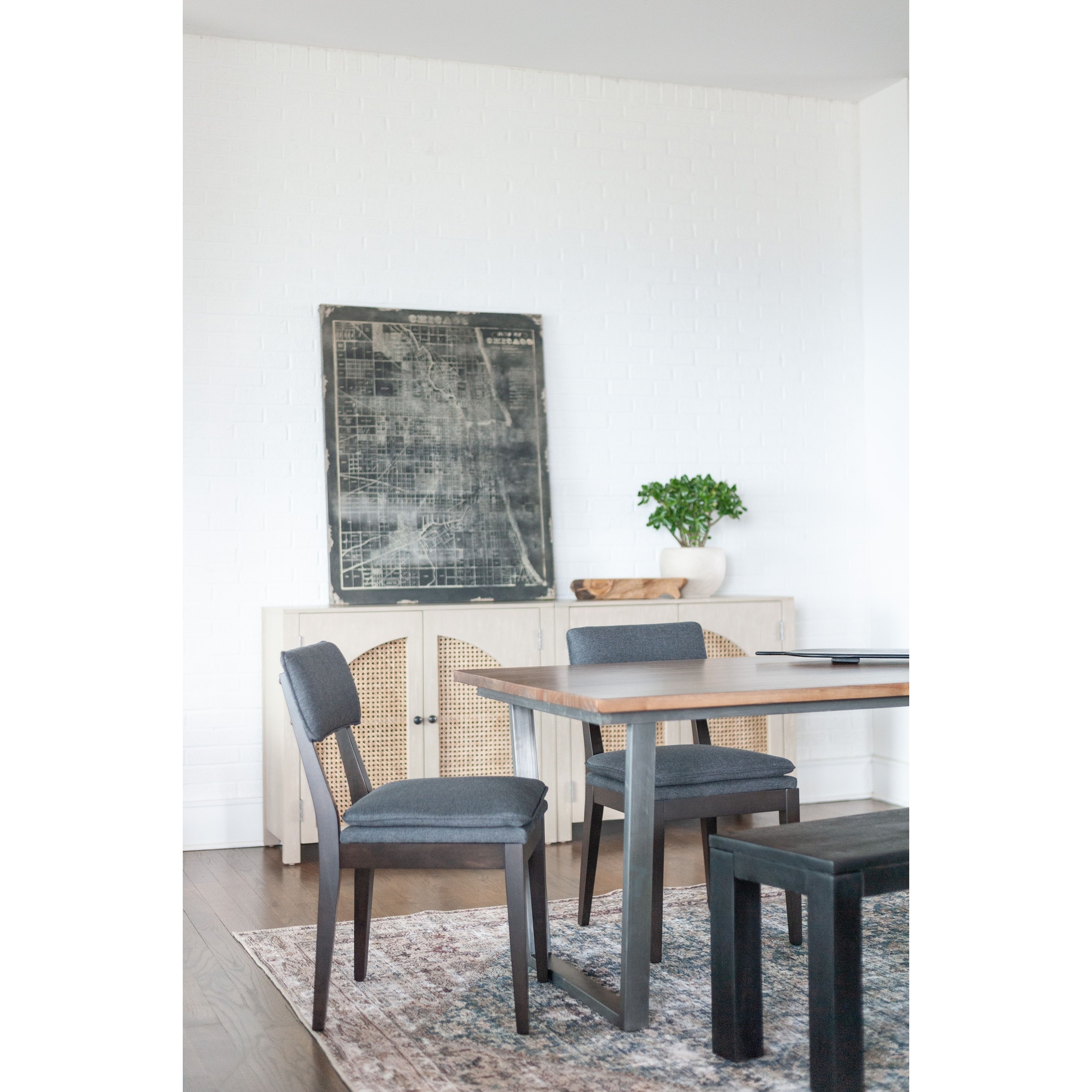 East at Main Solid Wood Upholstered Dining Chairs Set of 2 On