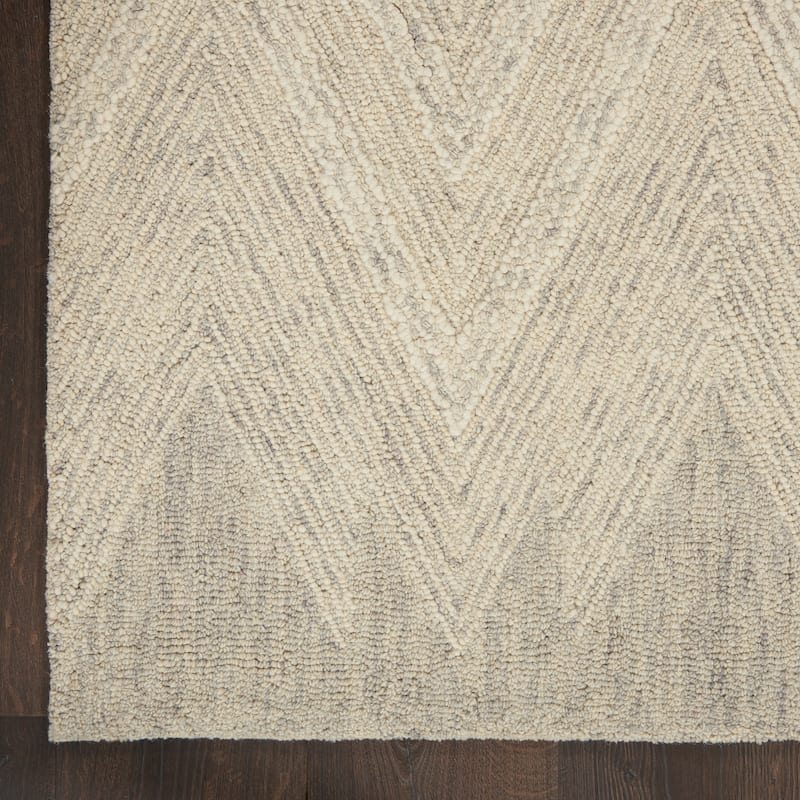 Nourison Linked Chic Modern Tufted Chevron Easy Care Area Rug