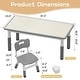 preview thumbnail 6 of 17, Height Adjustable Kids Table and 6 Chairs Set with Storage Box