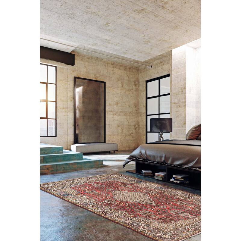 ECARPETGALLERY Hand-knotted Kayseri Vintage Dark Copper Wool Rug - 5'5 x 9'9