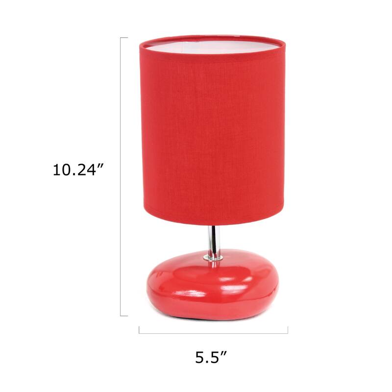 10.24 in. Red Finish Table Lamp with Red Shade, Sturdy Table Lamp for Living Rooms and Bedrooms
