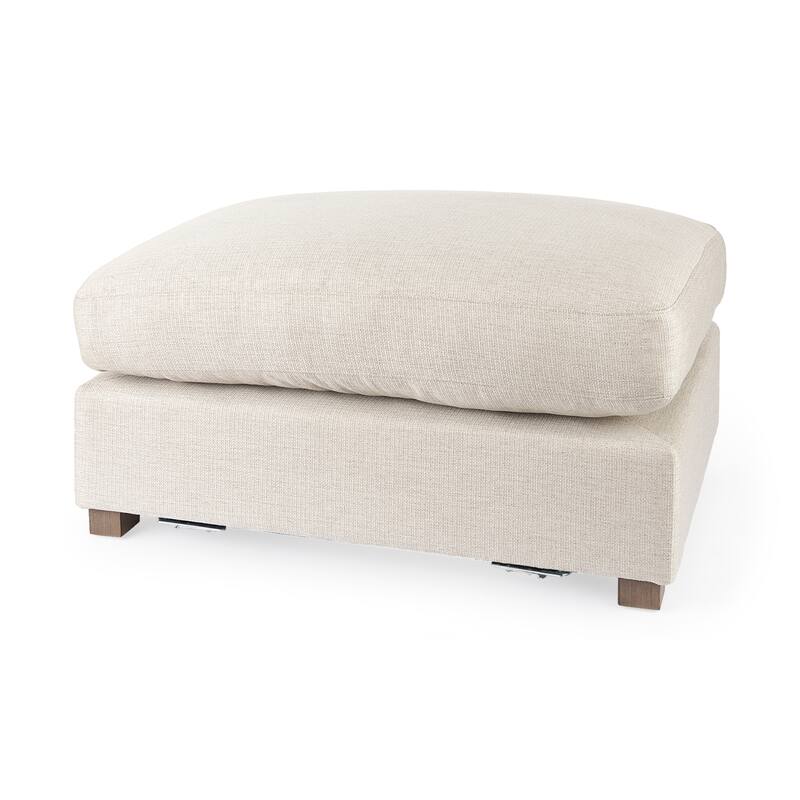 Valence 38.6L x 26.0W x 17.7H Beige 2/3 Ottoman Sectional Piece - 39.76 x27.95 x20.47