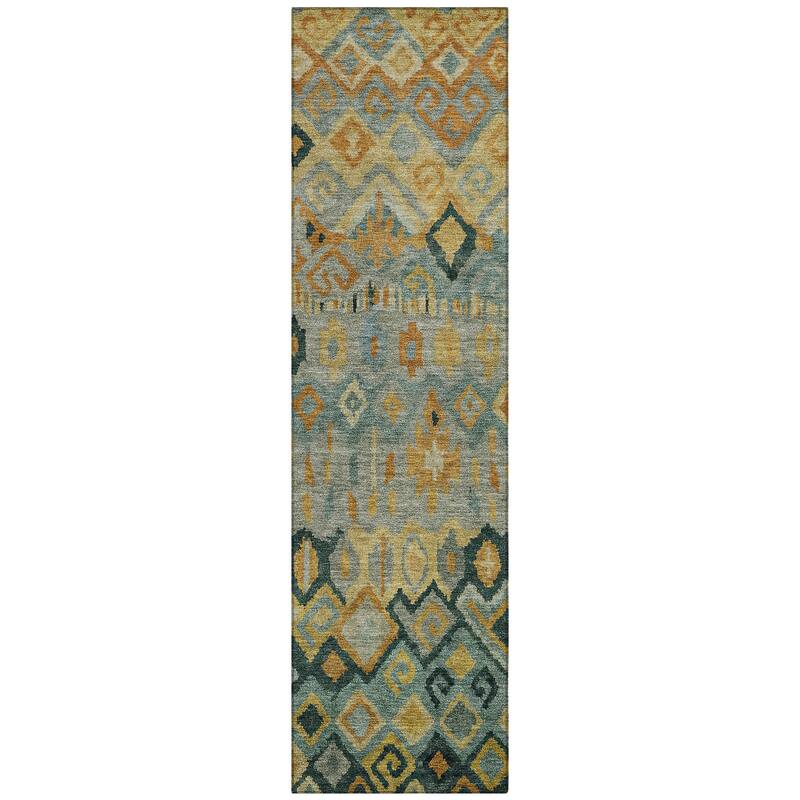 Machine Washable Indoor/ Outdoor Boho Moroccan Chantille Rug