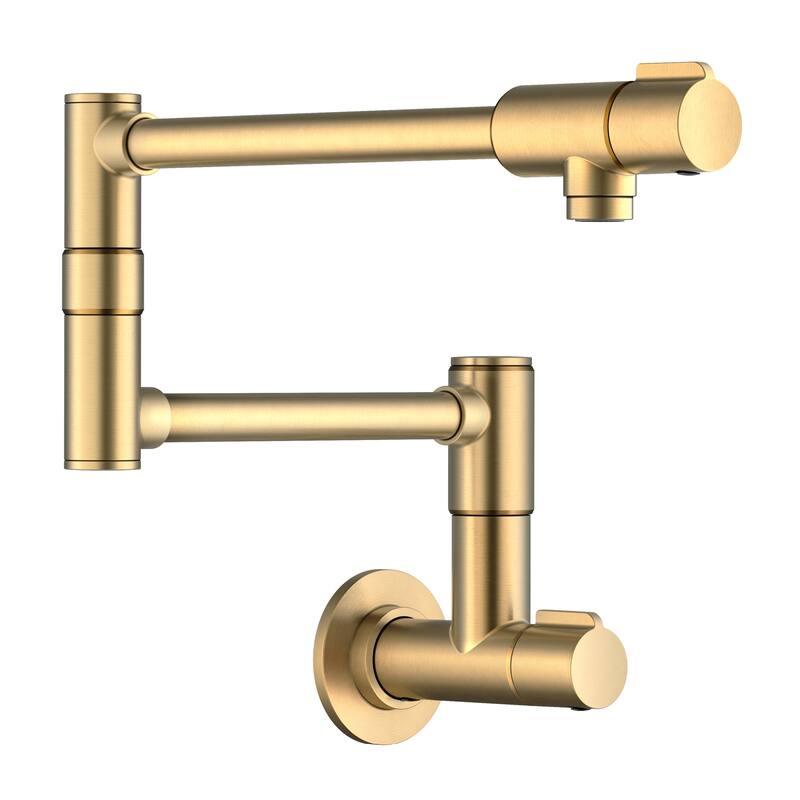 KRAUS Bolden 2 Handle Wall Mount Pot Filler Faucet w/ Retractable Arm