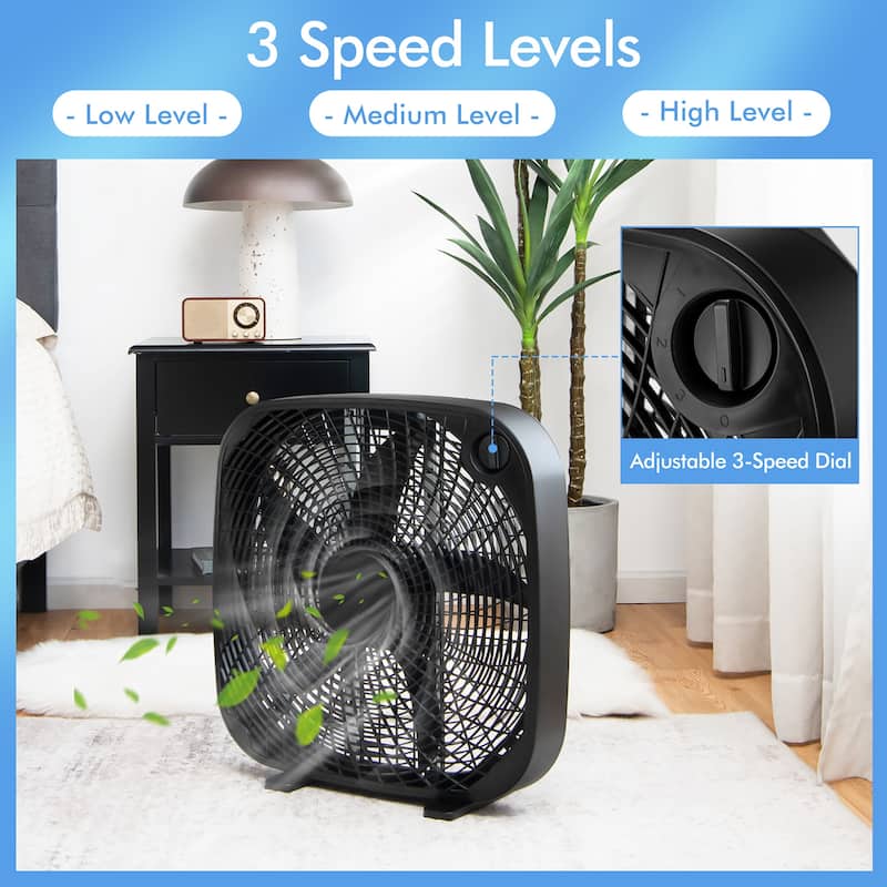 20'' Box Fan - 21'' x 7'' x 21.5''