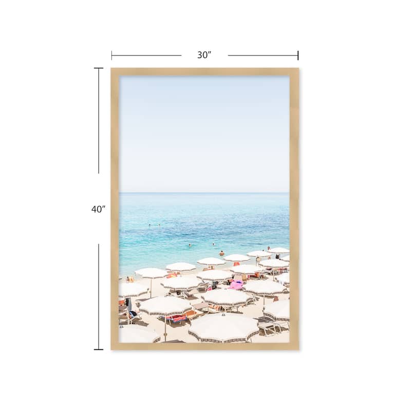 "Beach in Tropea" Framed Textured Wall Art