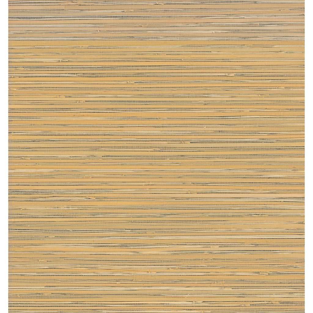 A-Street Prints Ushi Black Grasscloth Wallpaper