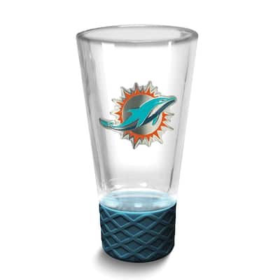 NFL Miami Dolphins Collectors 4 Oz. Shot Glass with Silicone Base