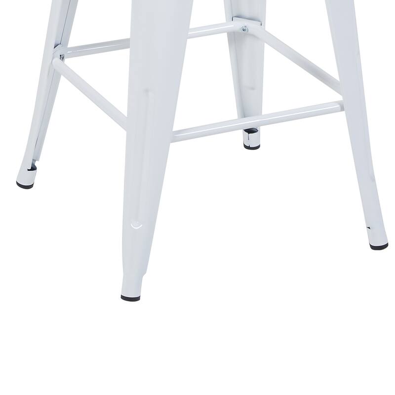 AC Pacific 24 Inch Industrial Stackable Metal Counter Stools Set of 2