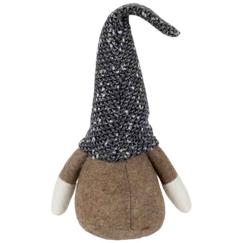 11" Brown and Gray Standing Gnome Christmas Figure