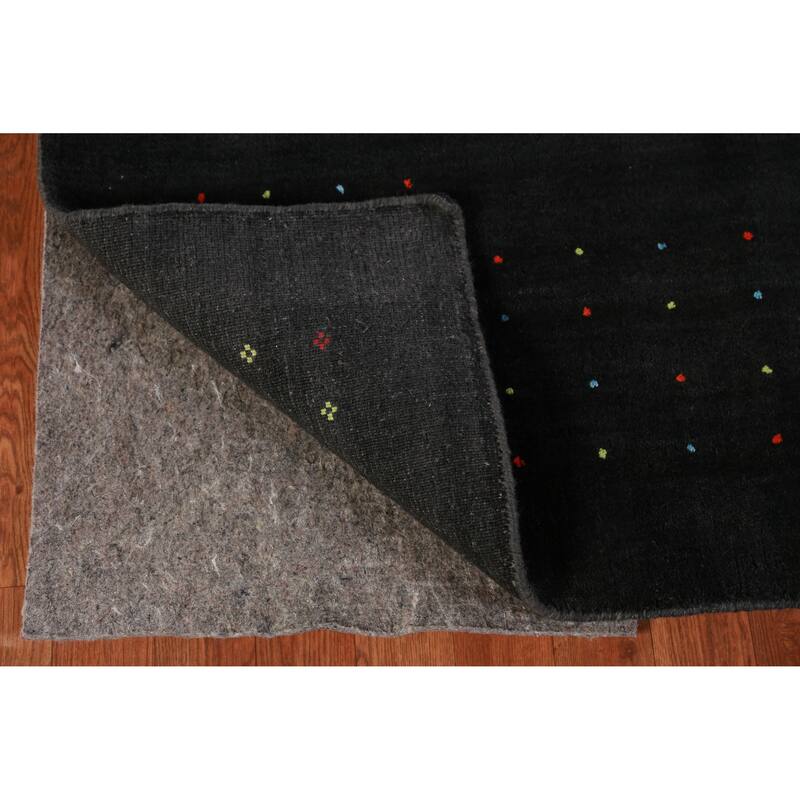 Hand Knotted Oriental 100% Wool Carpet Tribal Tribal Greys & Charcoal Gabbeh Area Rug - 8' 3'' X 8' 2''