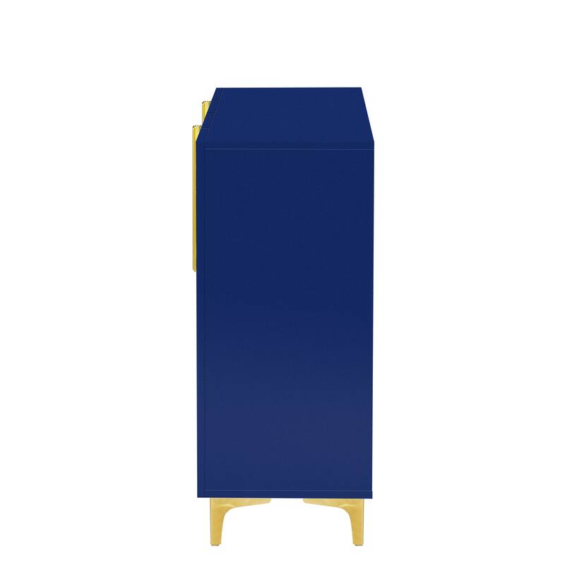 A Glossy Finish Light Luxury Storage Cabinet, Adjustable, Suitable for Living Room, Study, Hallway.