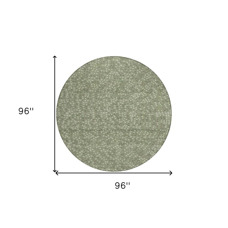 HomeRoots Polka Dot Transitional Rectangle Outdoor Rug