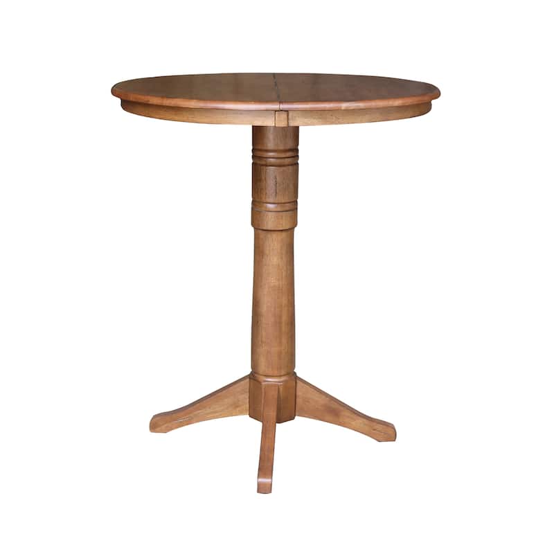 36" Round Top Pedestal Table with 12" Leaf