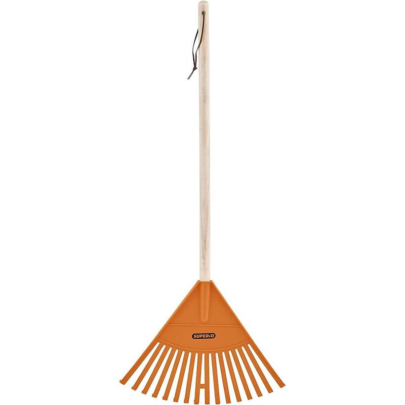 Kids Rake with 24" Hardwood Handle - Kids size - Orange/Light brown