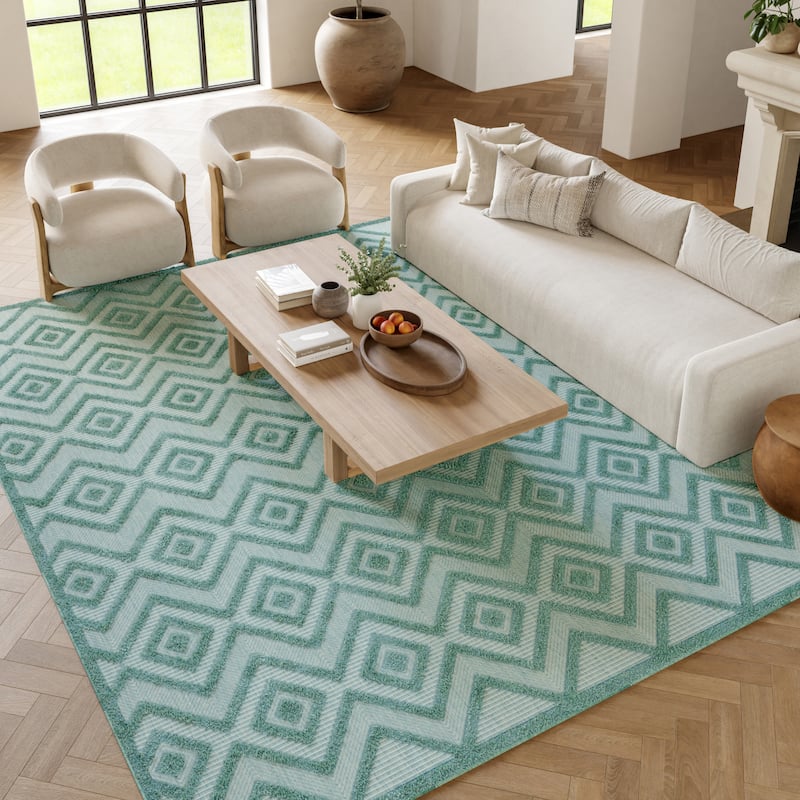 Nourison Versatile Indoor/Outdoor Geometric Flatweave Area Rug
