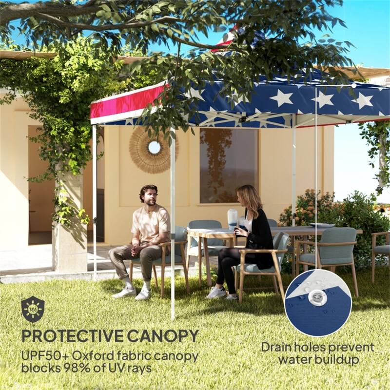 Premium Foldable Gazebo for Outdoor Events with UPF50 Sun Protection Adjustable Height and Portable Wheeled Bag
