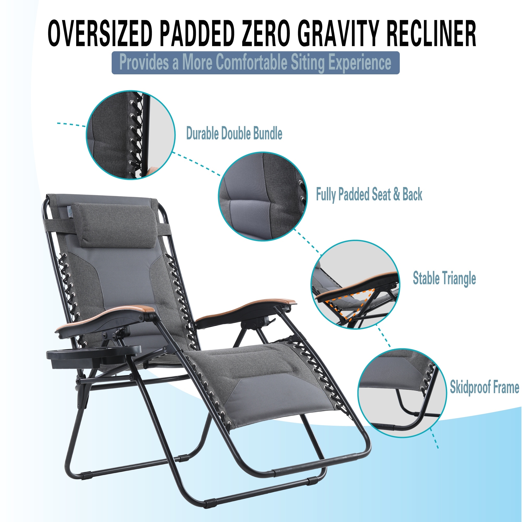 Zero gravity chair discount armrest