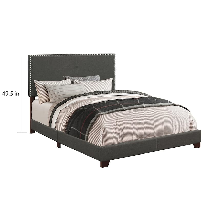 Guyancourt Upholstered Bed with Nailhead Trim