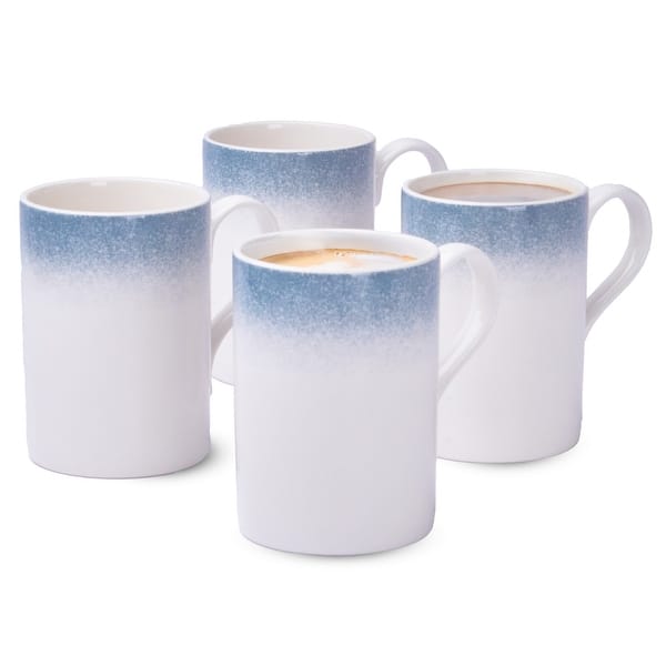 slide 2 of 7, Portmeirion Set of 4 Potters Mist Breakfast Mugs Blue