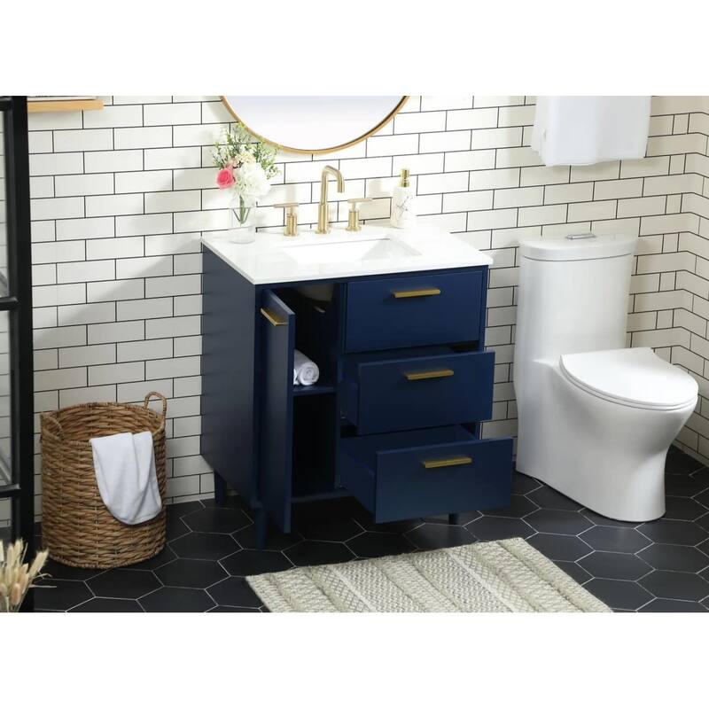 Elegant Lighting VF47030M Baldwin 30" Free Standing Single Basin