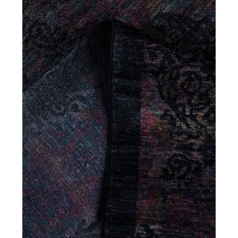 Overdyed One-of-a-Kind Hand-Knotted Area Rug - Black - 12' 1" x 15' 3"