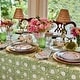 preview thumbnail 3 of 6, Rectangle tablecloth- Eden green floral