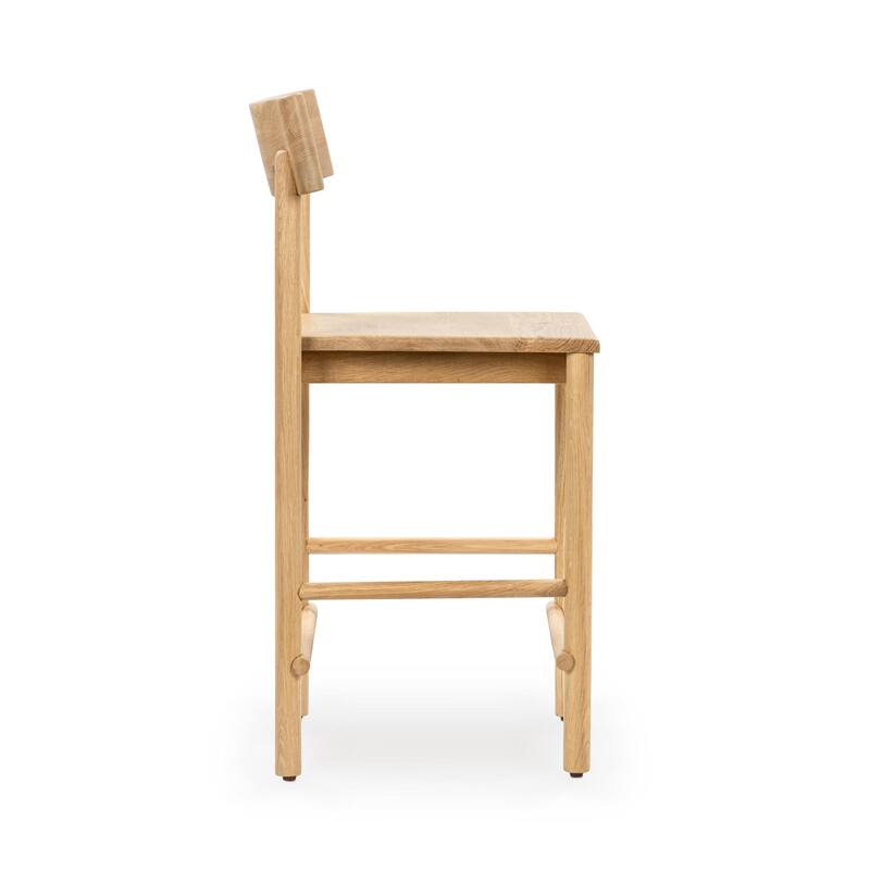 Classic Home Foundation Oak Wood 36.5" Counter Height Chair