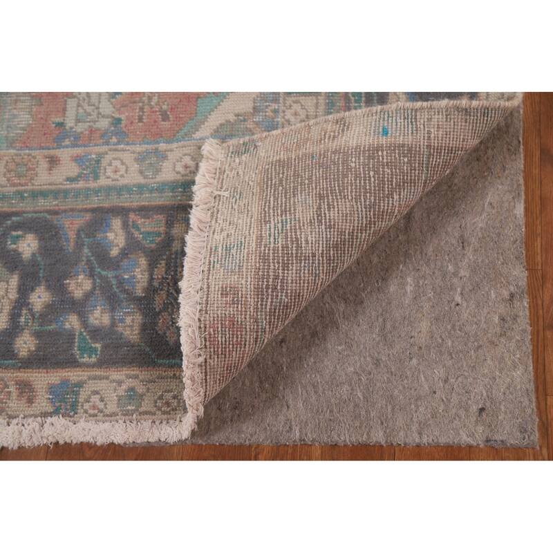 Distressed Over-Dyed Tabriz Persian Antique Rug Handmade Wool Carpet - 6'5" x 9'5"