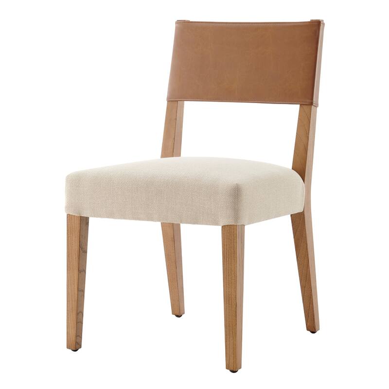 NPD Furniture Kylo Faux Leather/ Linen Dining Side Chair (Set of 2)