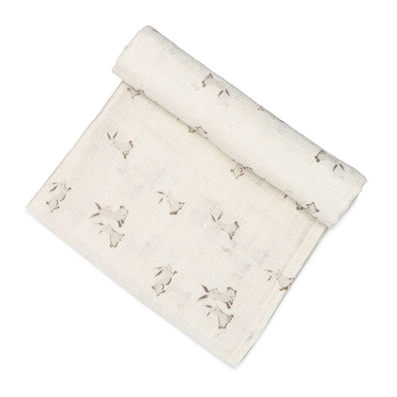 Crane Baby Organic Cotton Bunny Single Swaddle