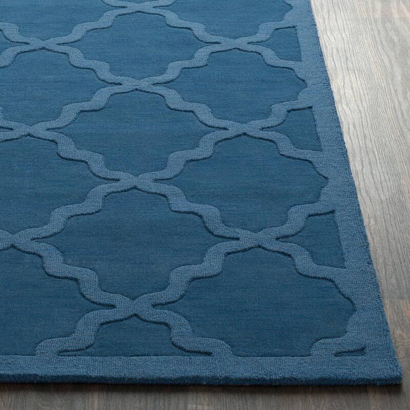 Hand-Tufted Amy Tone-on-Tone Lattice Wool Area Rug