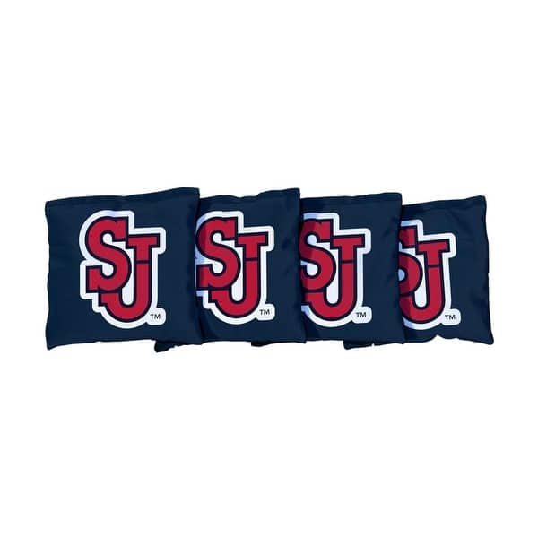 slide 2 of 3, St. Johns University SJU Red Storm Blue Cornhole Bags All-Weather Resin Filled