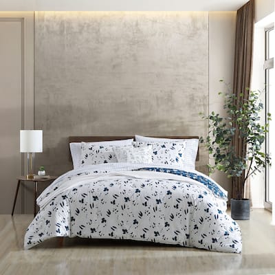 ED Ellen DeGeneres Cyanotype Floral Cotton White Comforter Set - Bed ...