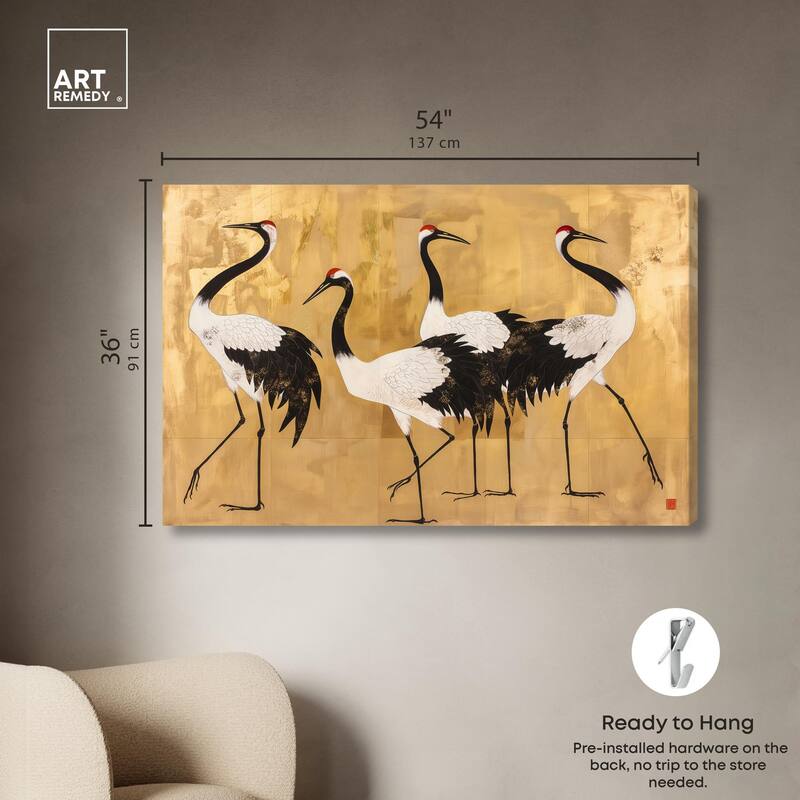 Birds of Gold Canvas by Art Remedy, Gallery Wrapped