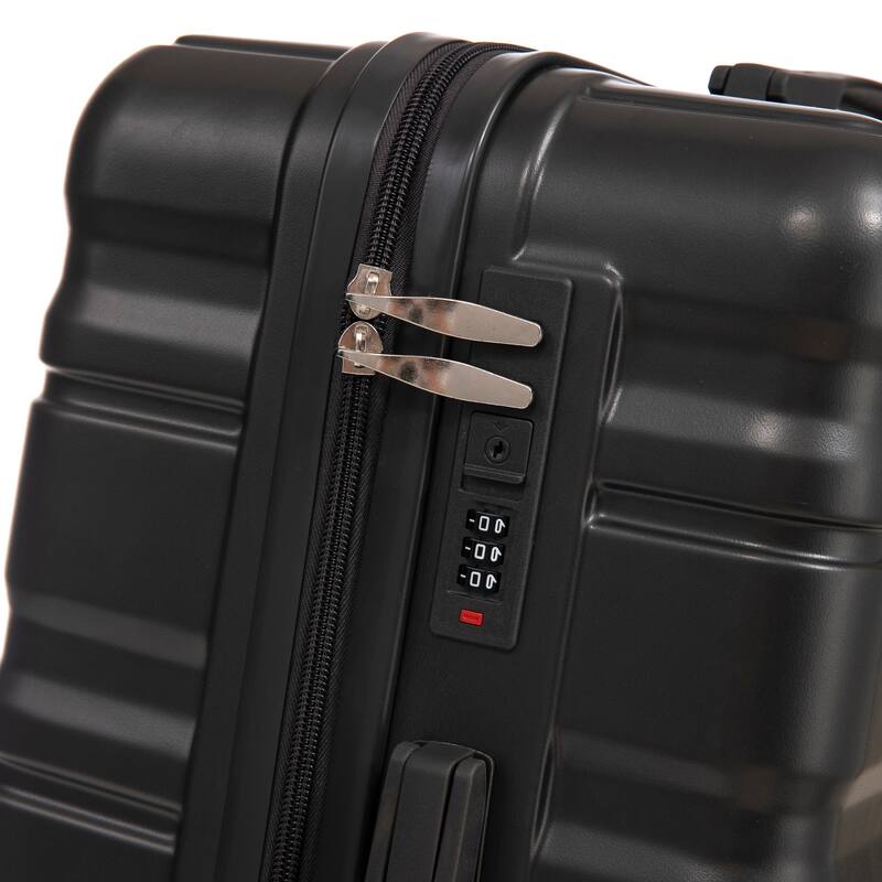 Lightweight Luggage with Spinner Wheels, 3 Piece Travel Suitcase ABS+PC Hardshell Luggage Set with Combination Lock, 20"/24"/28"