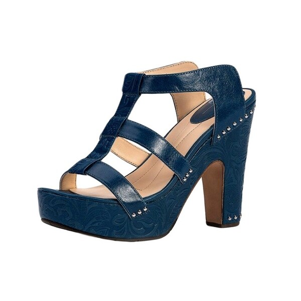 YK Branded Western Shoes Womens Alpha Mare Sedona Blue Durable