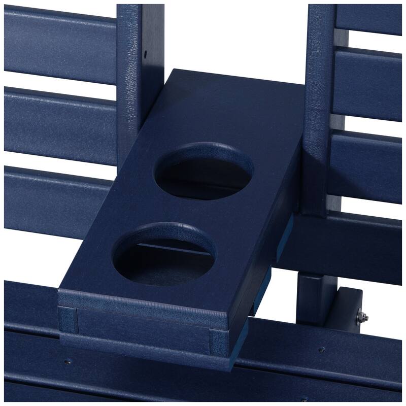 Nashville Poly 54 Inch Porch Swing with Folding Cup Holder