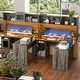 preview thumbnail 5 of 47, L Shaped Desk with File Cabinet and Hutch, Home Office Corner Computer Desk with Drawers and Charge Station