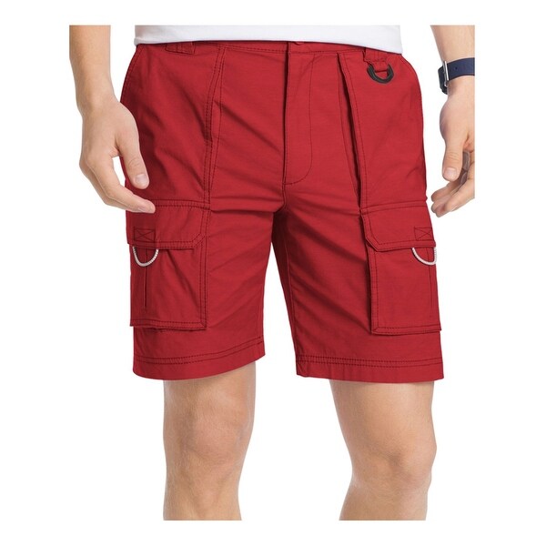 cargo shorts red