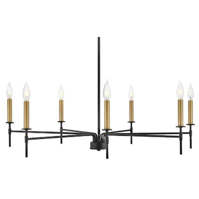 Lark 83077 Hux 7 Light 36" Wide Taper Candle Style Chandelier