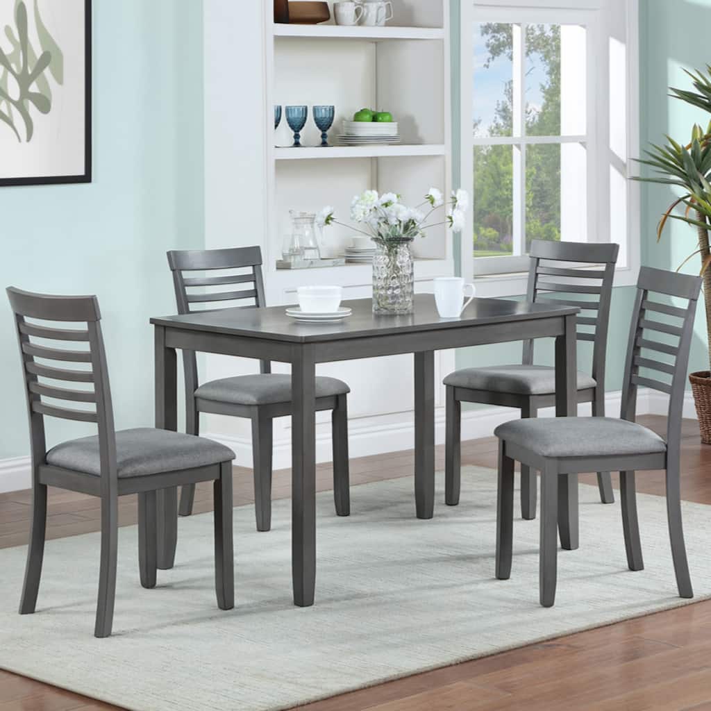 Wooden Dining Rectangular Table set for 4,Kitchen Dining Table for Small Space