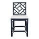 preview thumbnail 12 of 67, Natural Rattan Handmade Chippendale Cushioned Bar Stool by East at Main
