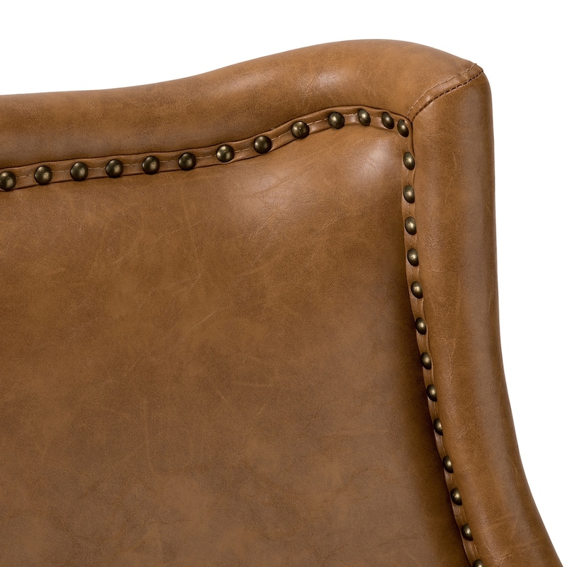Konrad Comfy Living Room Vegan Leather Armchair by HULALA HOME