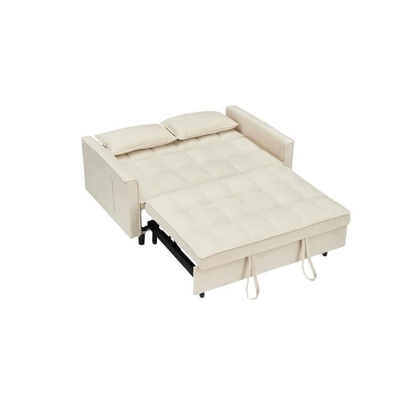 55" Velvet Double Upholstered Sofa Bed