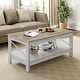 preview thumbnail 2 of 47, Farmhouse Coffee Table with Storage 2-Tier Center Table for Living Room