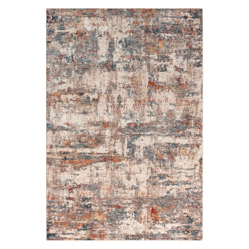 Terra by Obeetee Hampton Brushstroke Multi Rug - Straw Stripe - 5' x 7'3"