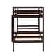 preview thumbnail 40 of 41, Twin Bunk Bed,Wooden,High Guardrail,Ladder,Kids Teens,Dorm Guest