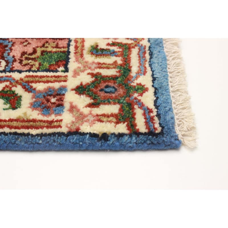 ECARPETGALLERY Hand-knotted Serapi Heritage Blue Wool Rug - 2'6 x 9'11